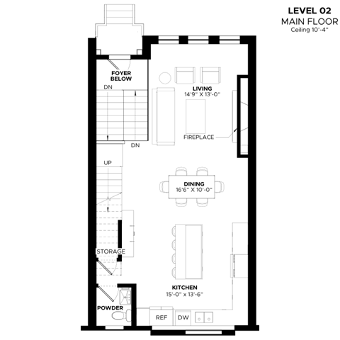 the floor plan for the floor of the apartment